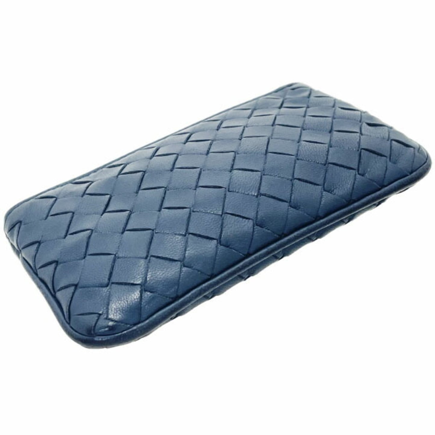 Bottega Veneta Intrecciato Coin Purse in Navy Leather (Product Code: 131232) with Mesh Purse, Keychain, Card Case, and Holder KK-16086)