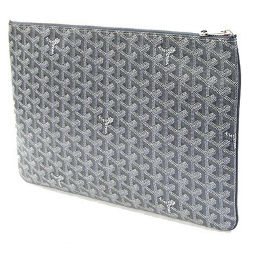 Goyard Clutch Bag Sena MGM SENAT2MGMTY51CL51P Gray Toile Handbag Pouch Medium Large Men's GOYARD — Like New