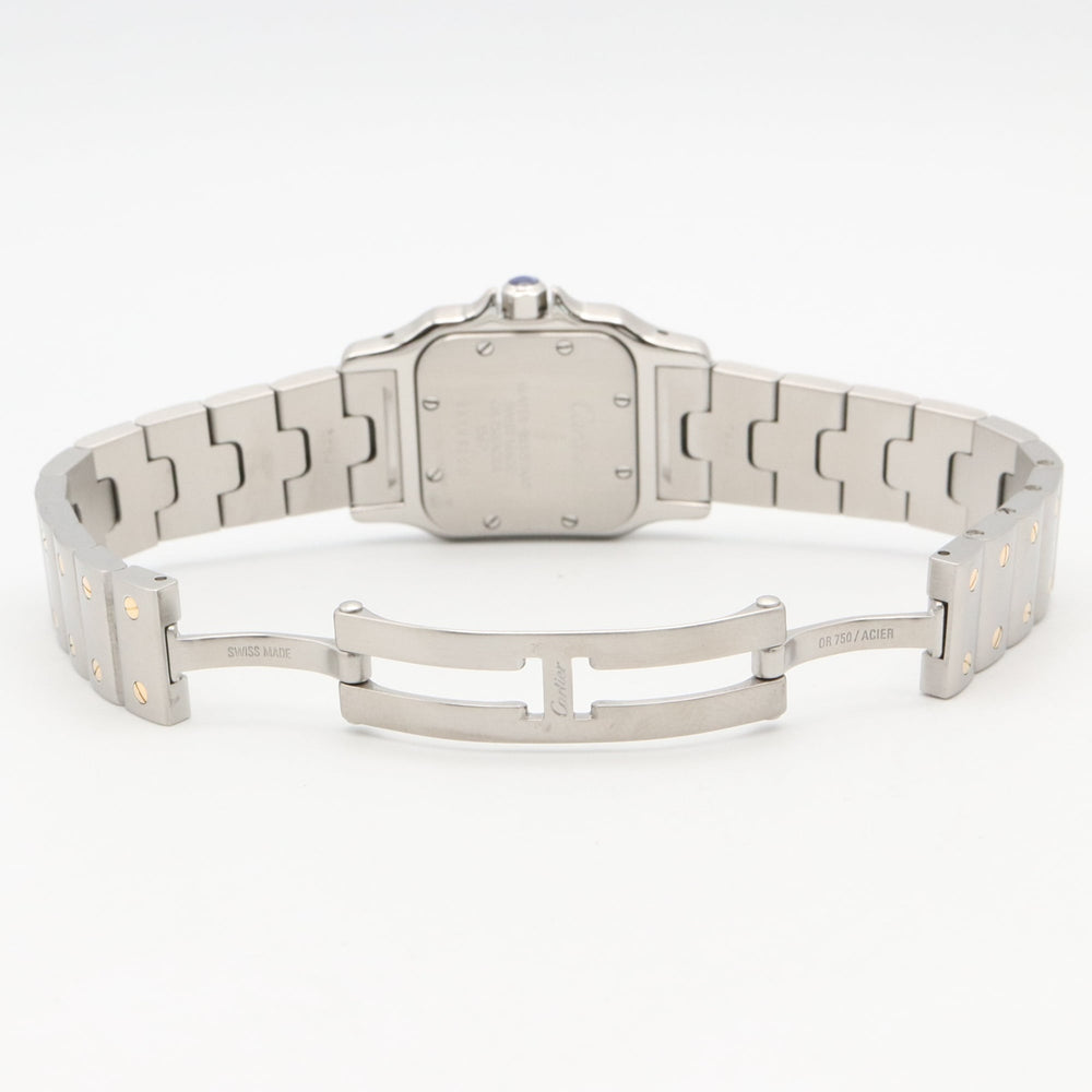 Cartier Santos Galbee SM Watch, 18K (Yellow Gold) Stainless Steel, Ladies, Silver Tone, W20012C4 — Very Good