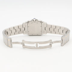 Cartier Santos Galbee SM Watch, 18K (Yellow Gold) Stainless Steel, Ladies, Silver Tone, W20012C4 — Very Good