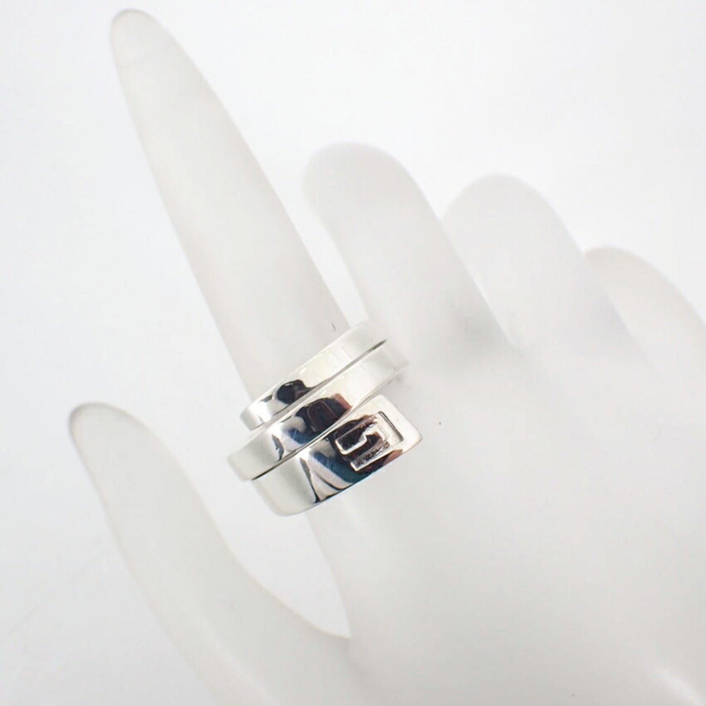 GUCCI 925 Spiral G Snake Ring, Size 13.5, j92-2