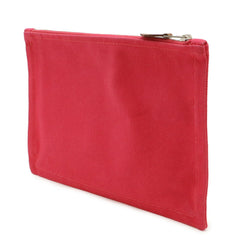 HERMES Yachting PM Flat Pouch in Canvas and Leather, Pink — Like New