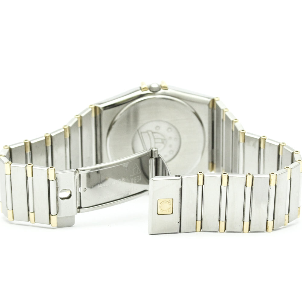 OMEGA Constellation 18K Gold Steel Quartz Mens Watch 396.1080 Polished — Very Good