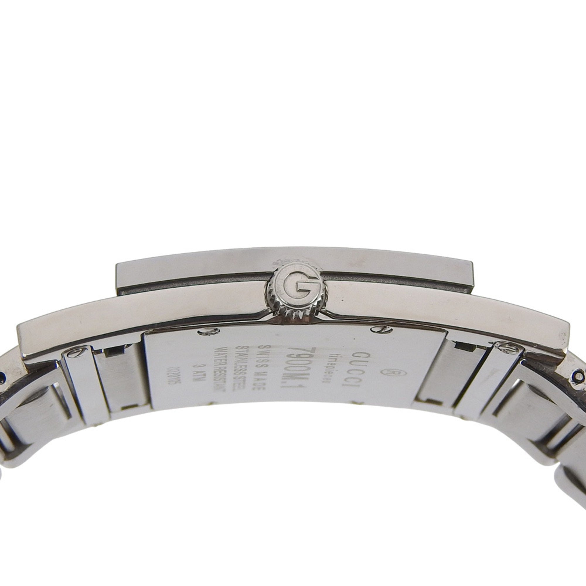 Gucci G Metro Watch 7900M.1 Stainless Steel Quartz Analog Display Black Dial Women's — Good