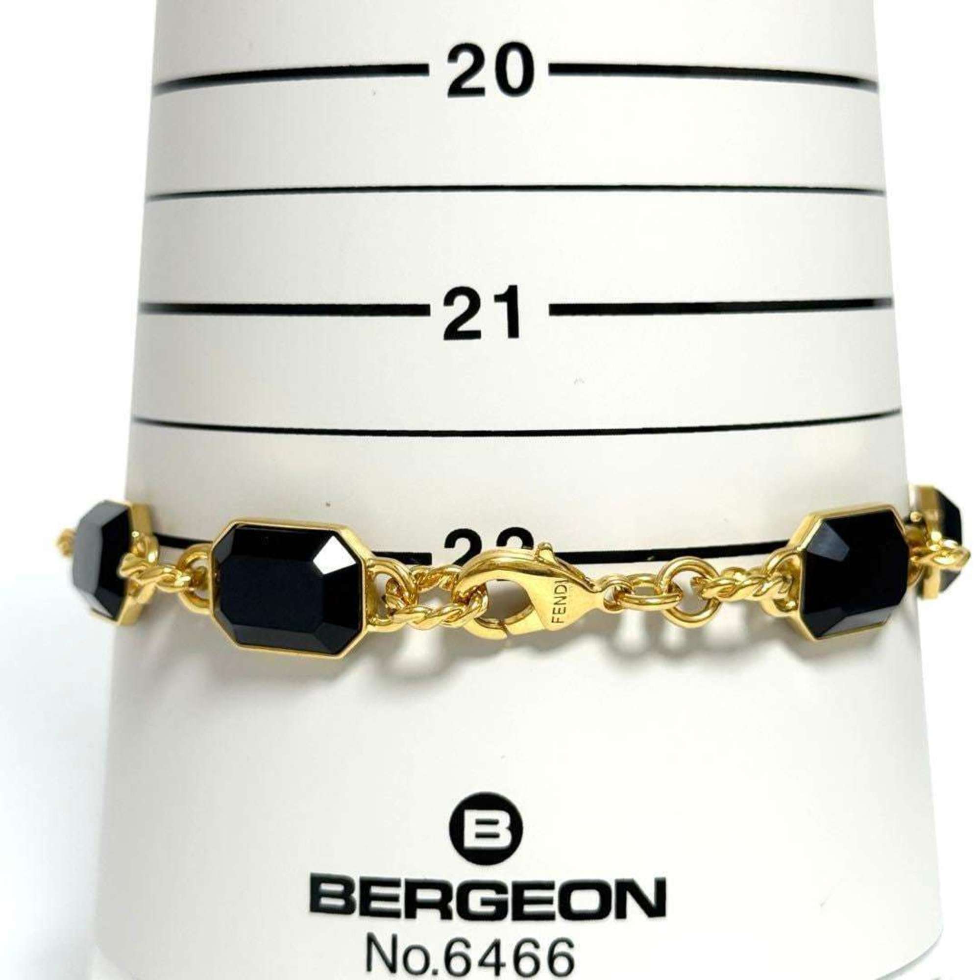 Fendi Men's FF Link Bracelet, Gold, 22cm — Like New