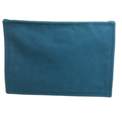 HERMES Hermes Bicycle Studs Velocipedi Flat Pouch GM Canvas Men's Women's Blue — New - Store Return