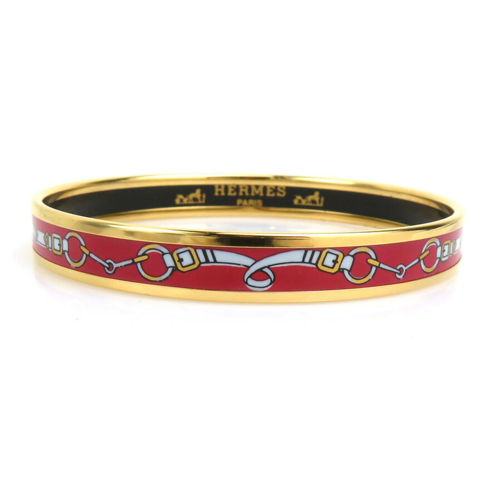 Hermès HERMES bangle bracelet in enamel, gold and red, for women, e61306a