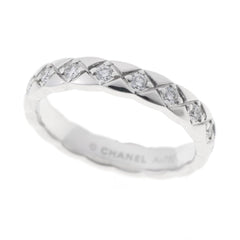 Chanel Coco Crush Collection Ring Mini Model Full Diamond J11871 750 18KWG #8 — Like New