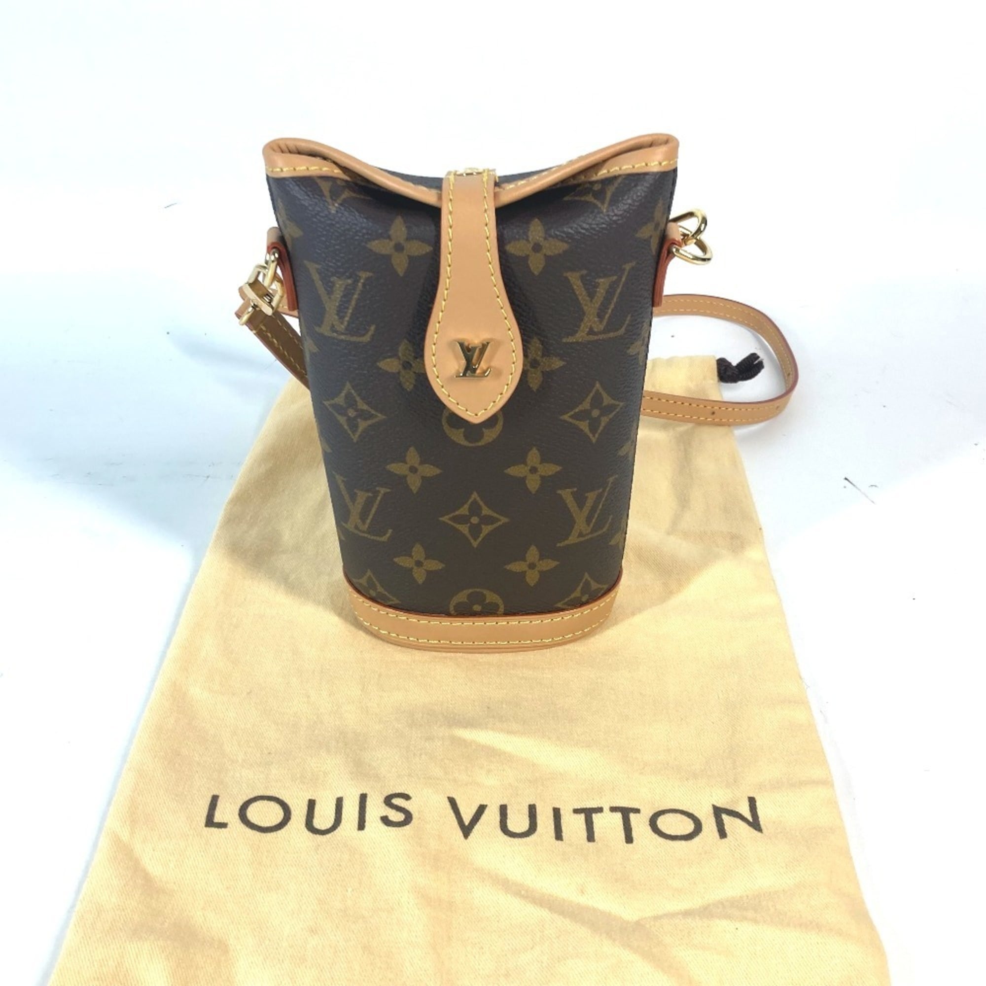 LOUIS VUITTON M80874 Monogram Fold Me Pouch Shoulder Bag Canvas Women's Brown E-241004-4 — Like New