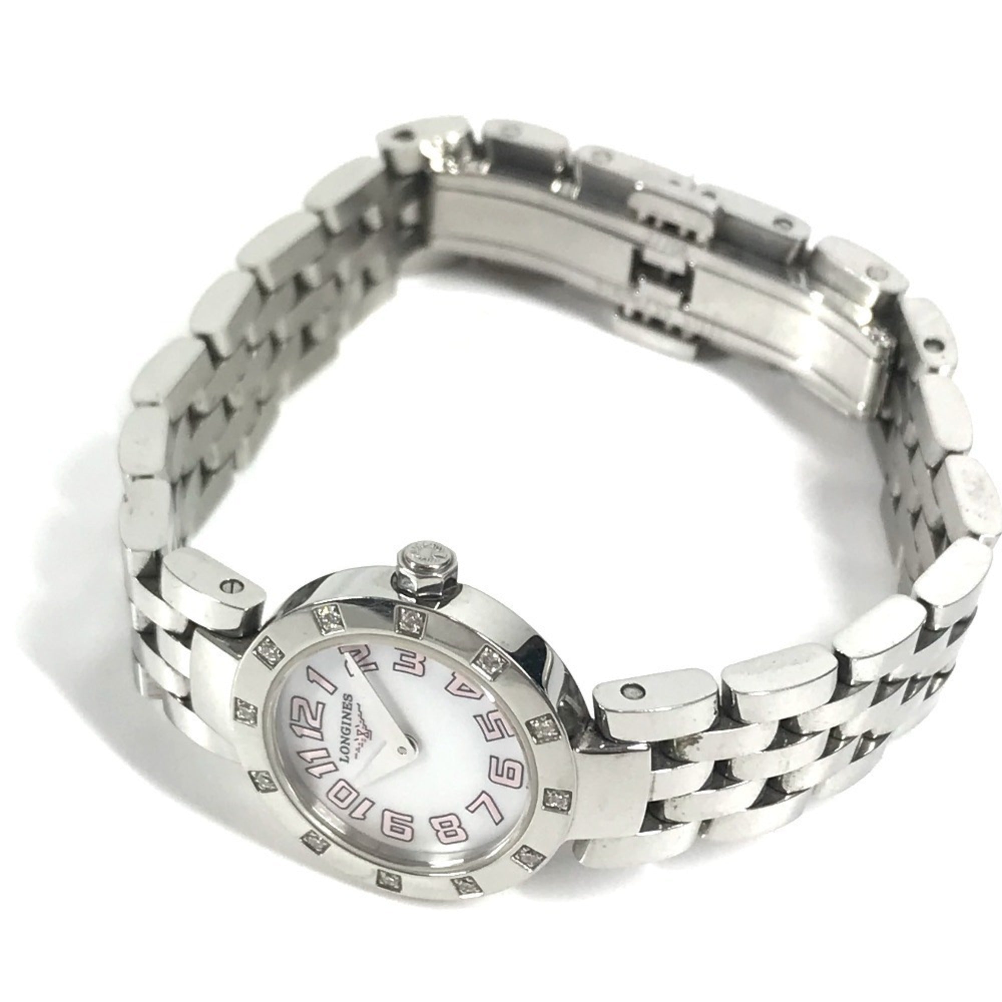 LONGINES DolceVita L5.174.0 Diamond Bezel with 12 Diamonds, Women's Watch, Stainless Steel, Silver — Very Good