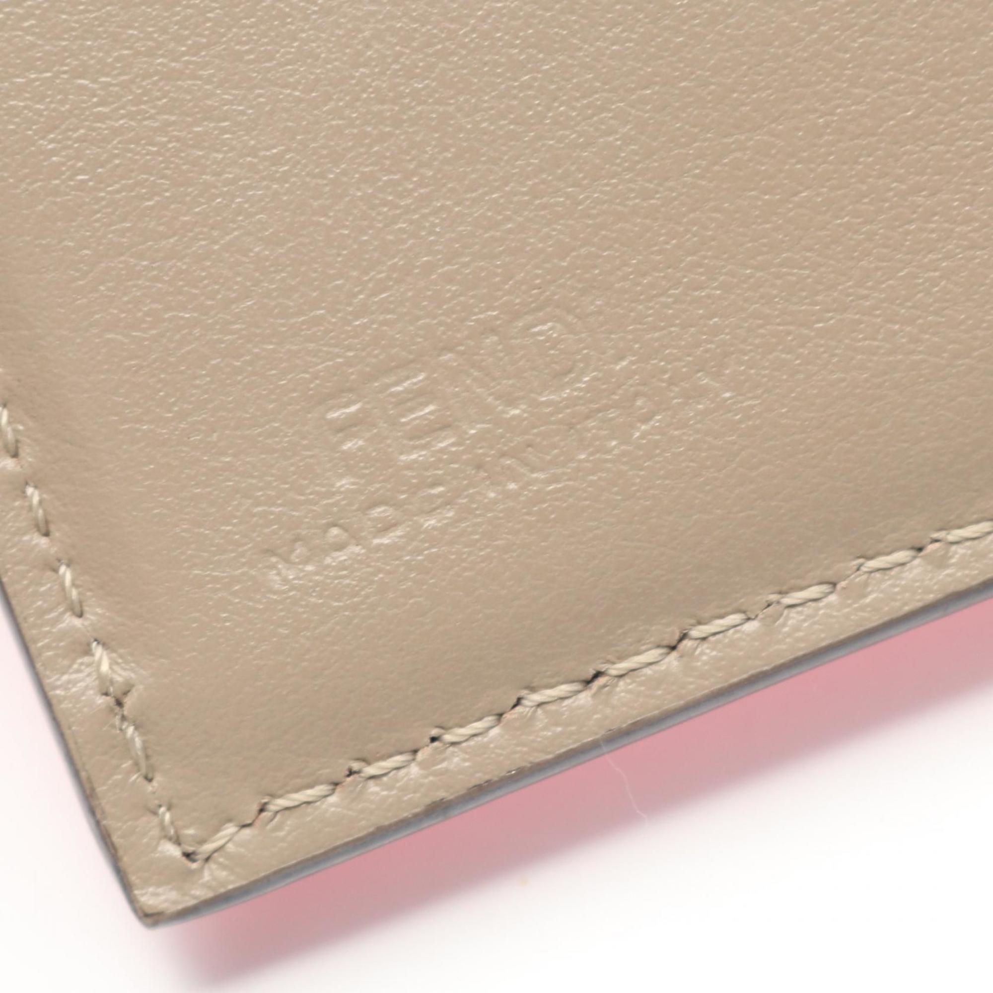 Fendi FF Diamond Tri-fold Wallet, Leather, Women's, Beige and Pink, 8M0480ALWA