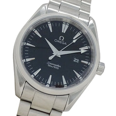 Omega Seamaster Aqua Terra 2517.50 Men's Watch, Brand Name, Date, Quartz, Stainless Steel (SS), Silver, Black — Good