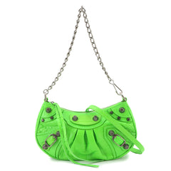 Balenciaga Le Cagole Mini 2-way Hand/Shoulder Handbag, Leather, Green, 695814 — New - Store Return
