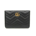 Gucci GG Marmont 773427 Women's Leather Wallet (bi-fold) Black