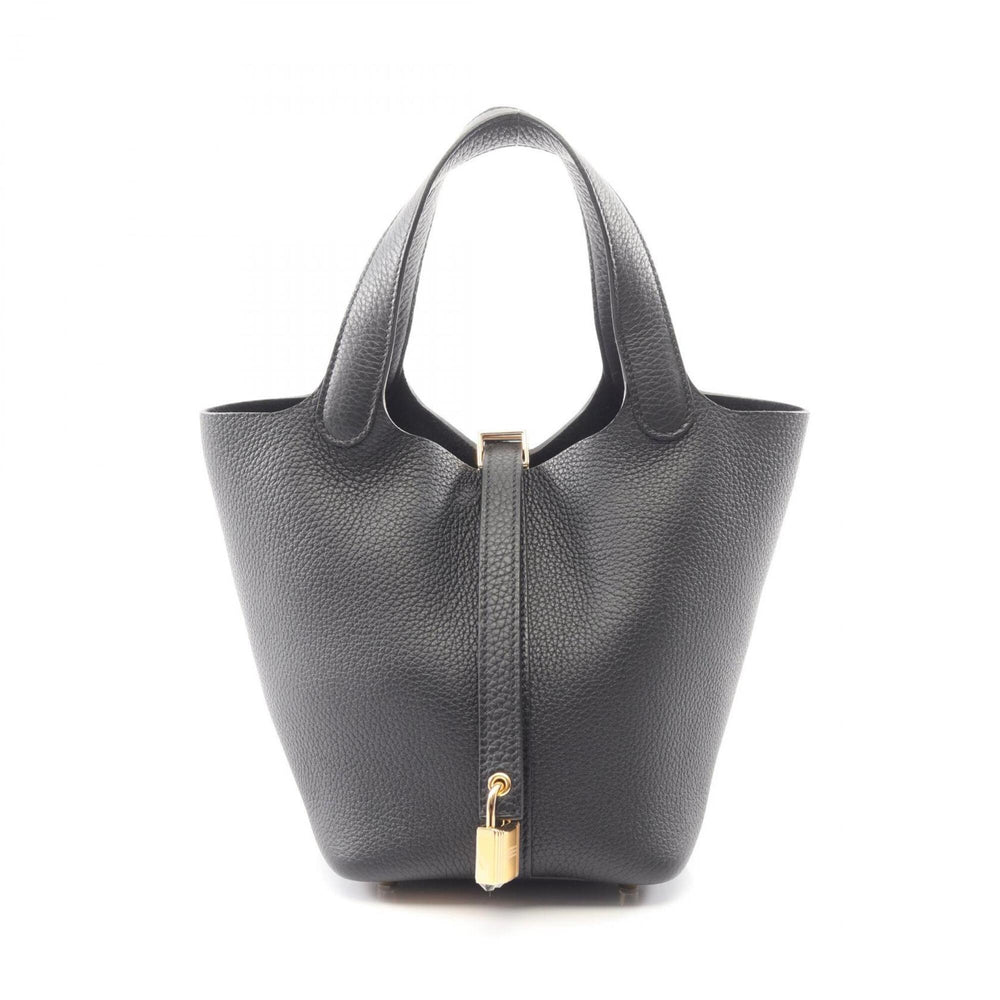 Hermes Picotin Lock PM Handbag, Leather, Taurillon Clemence Women's, Black, 056289CC — New - Store Return