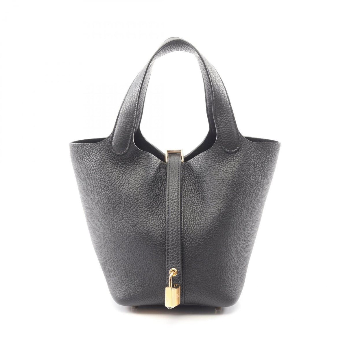 Hermes Picotin Lock PM Handbag, Leather, Taurillon Clemence Women's, Black, 056289CC — New - Store Return