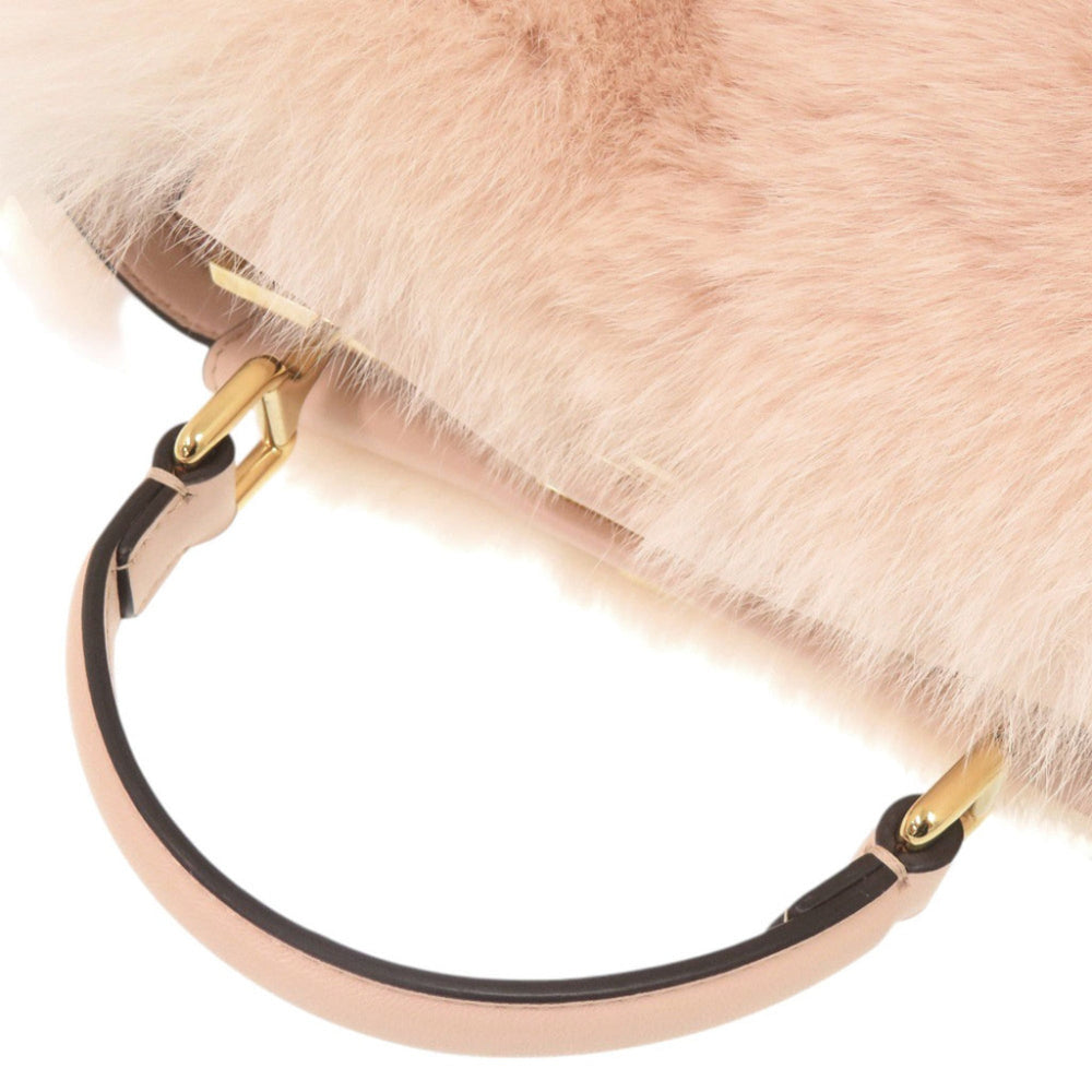 Fendi Peekaboo Mini 8BN244 Fox Fur Leather Pink 2-Way Handbag Shoulder Bag 1088FENDI — Like New