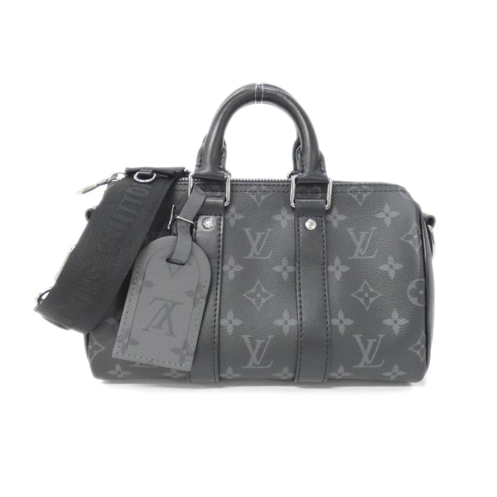 Louis Vuitton Monogram Eclipse Reverse Keepall Bandouliere 25cm M46271 Boston Bag
