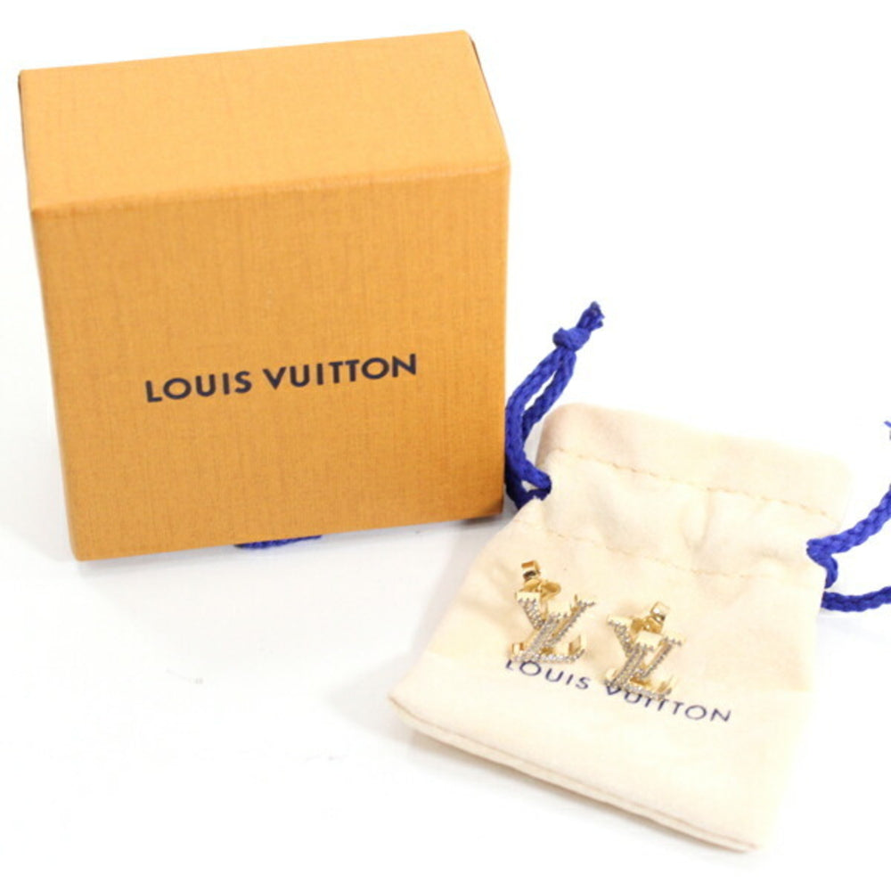 Louis Vuitton Earrings - LV Iconic Strass M00609 Gold Rhinestone Women's LOUIS VUITTON T5823 — Like New