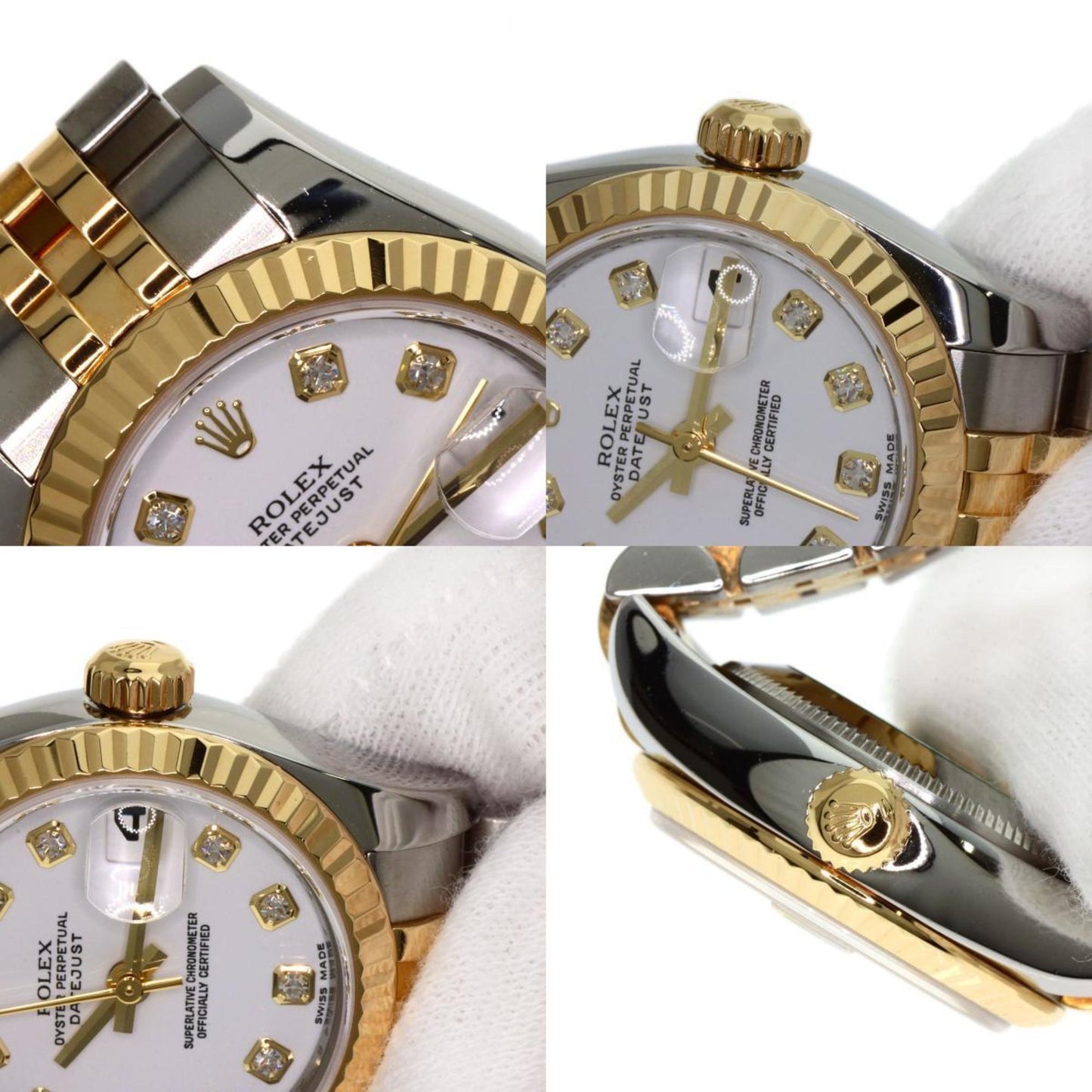 Rolex 179173G Datejust 10P Diamond Watch Stainless Steel SSxK18YG K18YG Ladies ROLEX