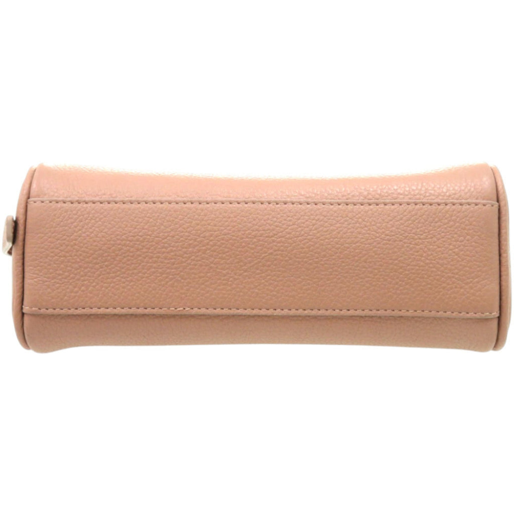 Salvatore Ferragamo Gancini EE 21 8372 Leather Shoulder Bag in Pink Beige with Gold Hardware (Product Code: 0927)