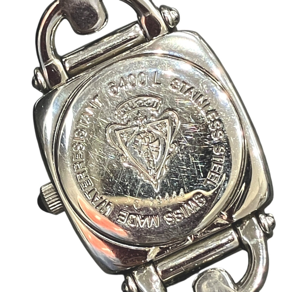 Gucci Horsebit watch, total weight 43.6g, stainless steel, quartz movement, black dial, 6400L — Good