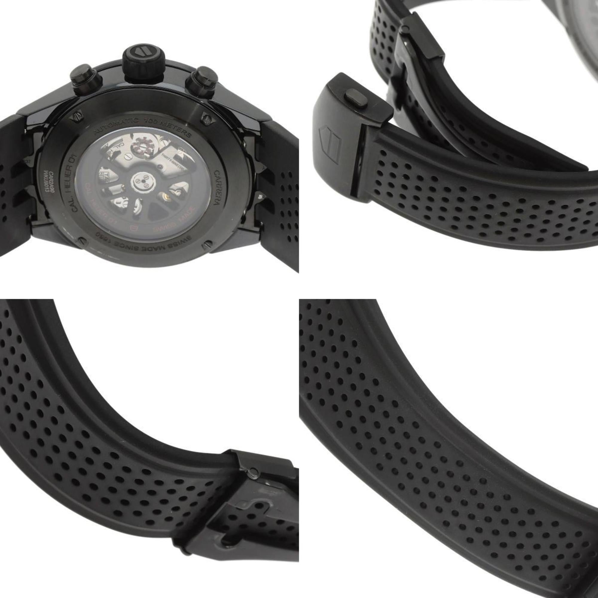 TAG Heuer CAR2A90 Carrera Calibre 01 Watch Ceramic Rubber Men's HEUER — Good