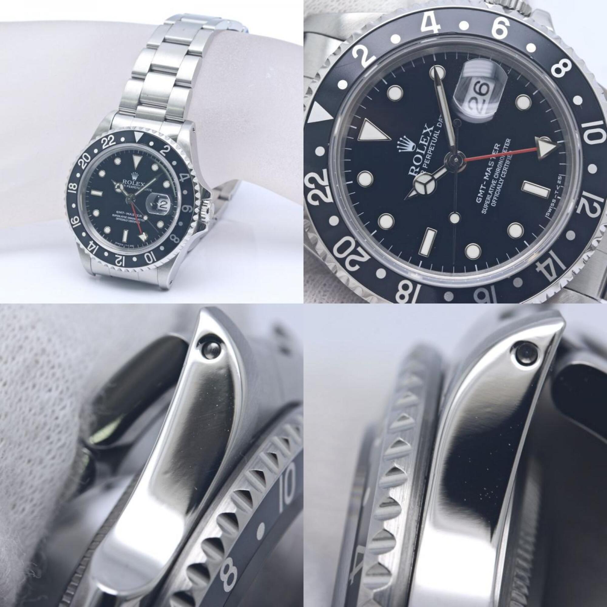 ROLEX GMT-Master II Single Buckle 16700 All Tritium Men's Watch SS 40372 — Very Good