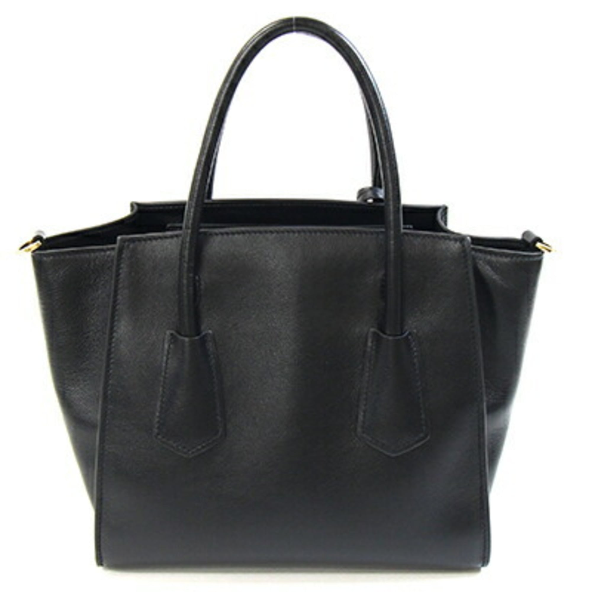 Prada Handbag 1BG369 Black Leather Shoulder Bag for Women