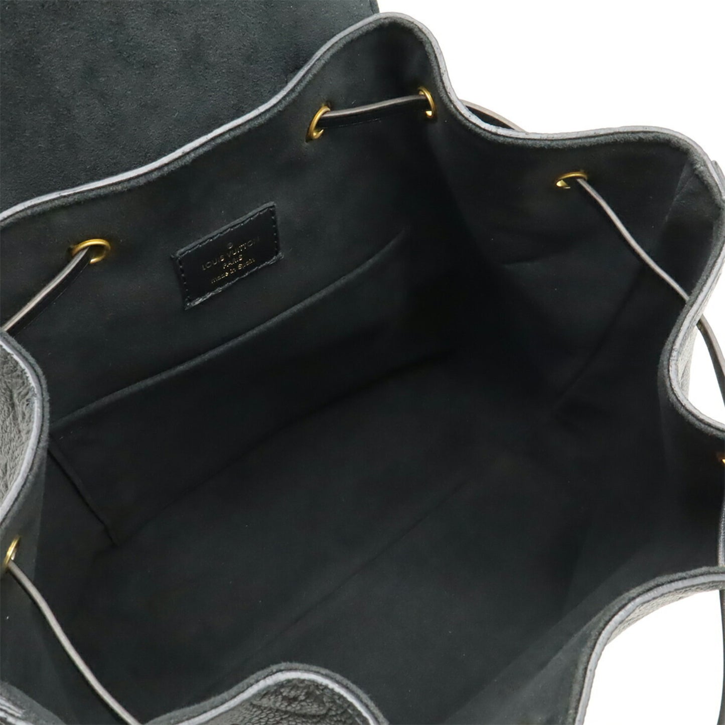 LOUIS VUITTON Monogram Empreinte Montsouris PM Backpack in Noir and Black (M45205)