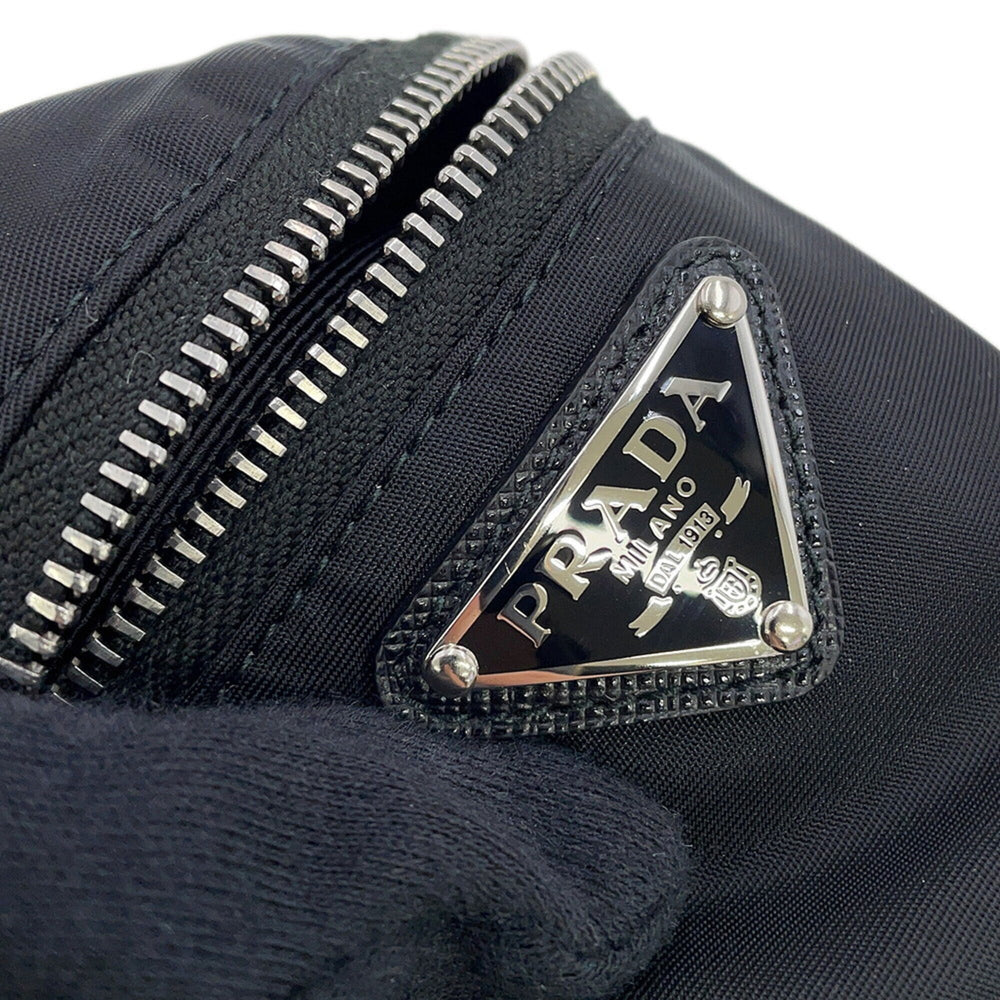 Prada Handbag Pouch Re-Nylon Triangle Wristband Nylon 2TT095 PRADA Mini Black — Like New
