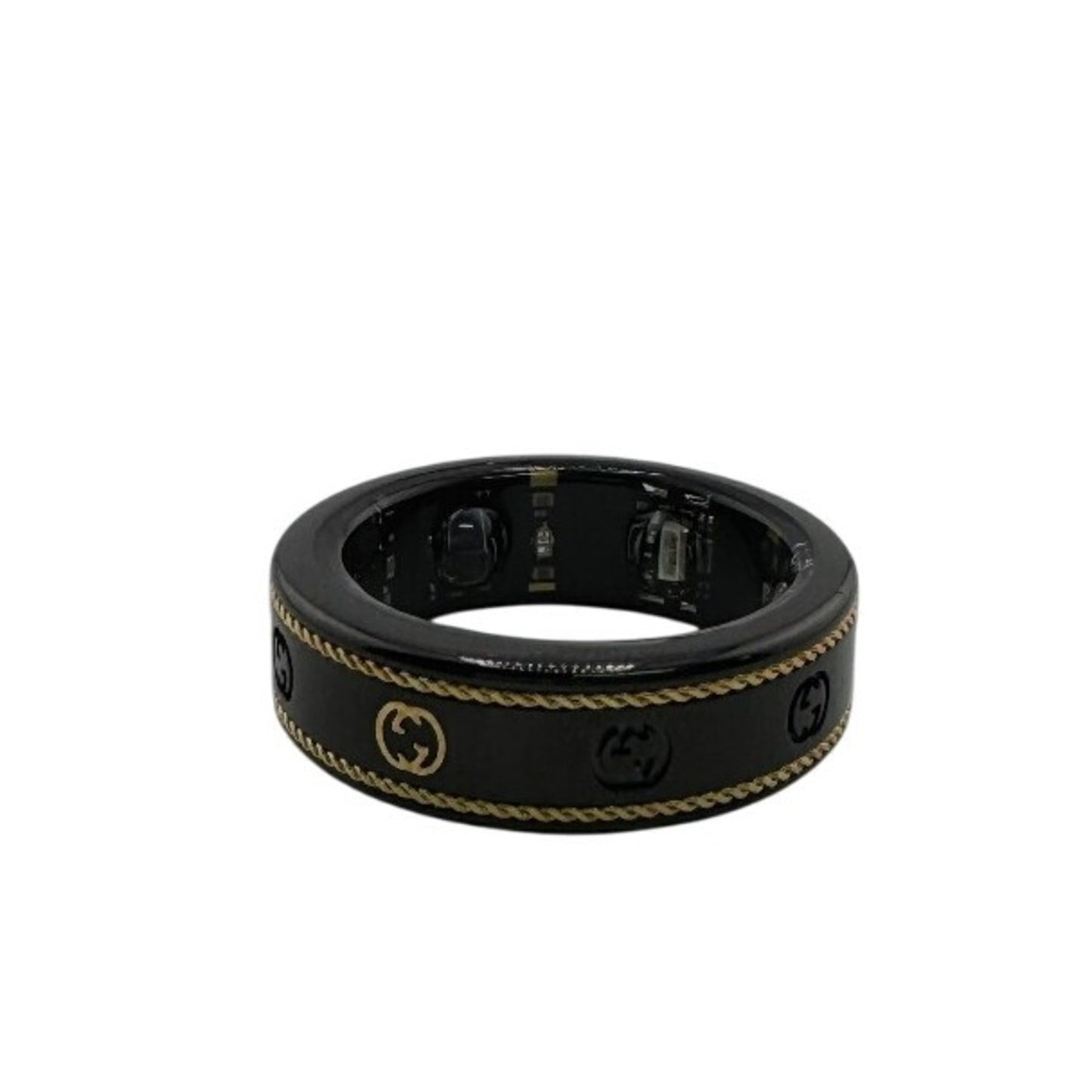 GUCCI Aura Ring, a Gucci x collaboration ring, smart ring with an Interlocking G design, black, unisex.