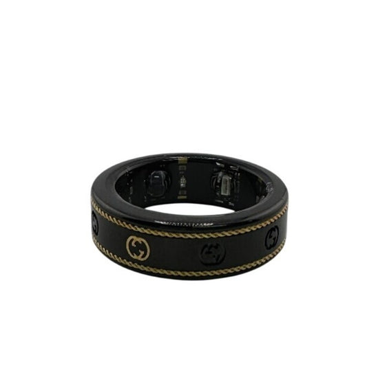 GUCCI Aura Ring, a Gucci x collaboration ring, smart ring with an Interlocking G design, black, unisex.