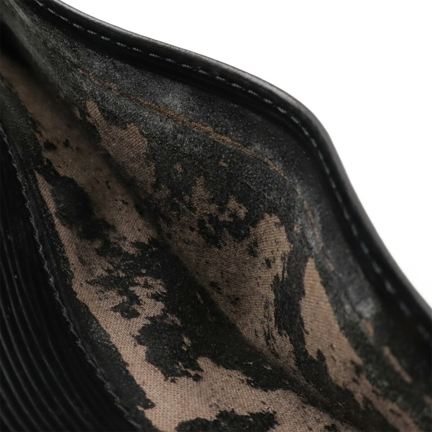 LOUIS VUITTON Epi Art Deco Second Bag/Clutch Bag in Black Leather (M52632)