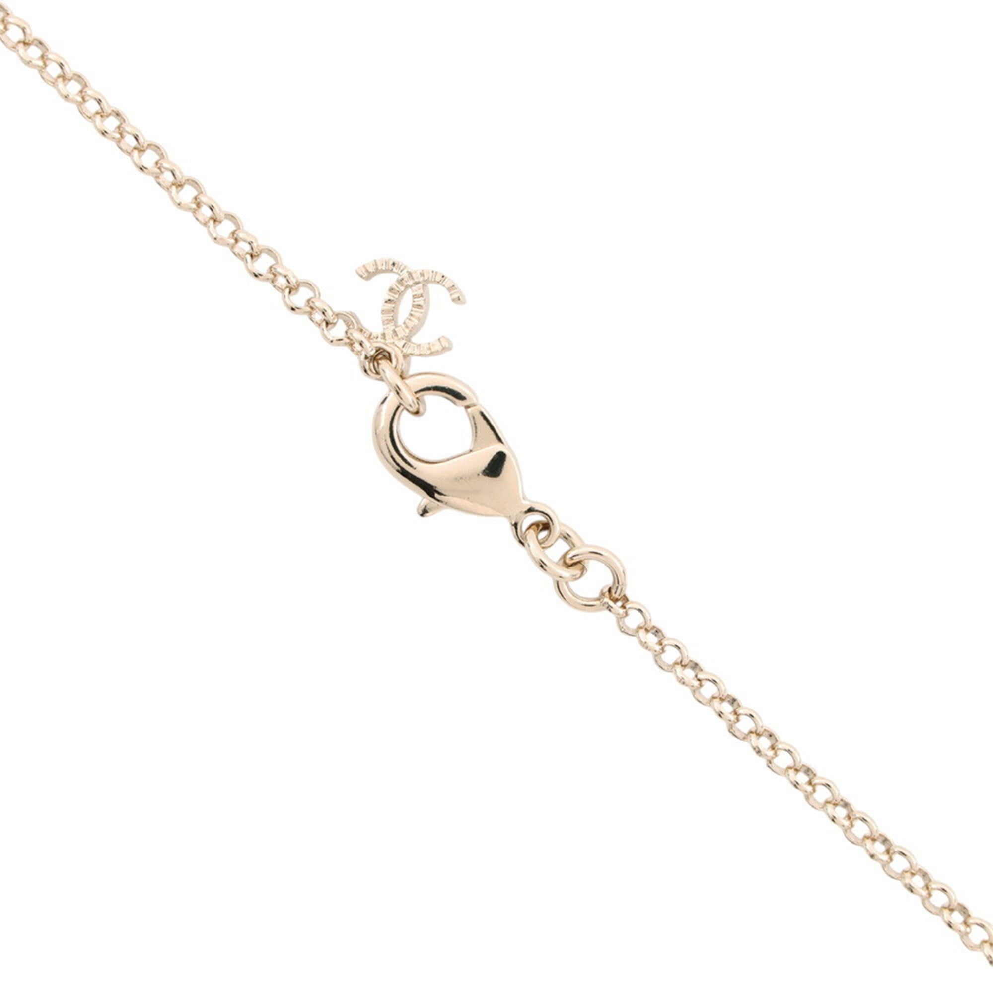 Chanel necklace, Coco Mark, faux pearl, CHANEL long Chanel, NECKLACE — Like New