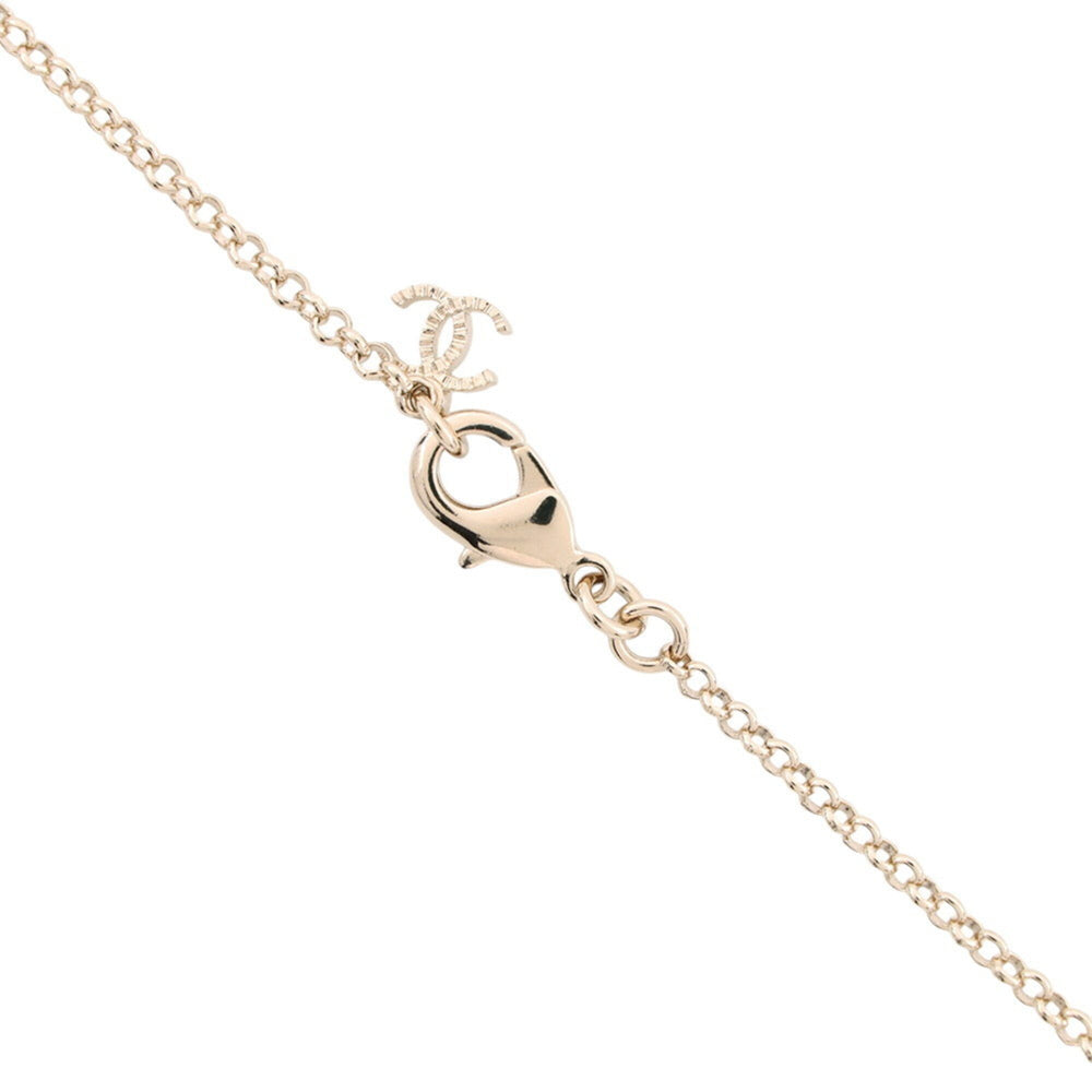Chanel necklace, Coco Mark, faux pearl, CHANEL long Chanel, NECKLACE — Like New