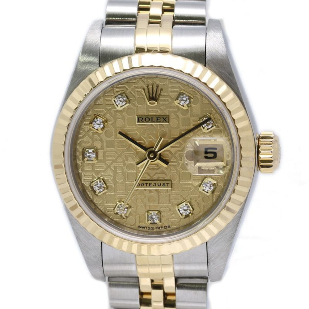 ROLEX Datejust 10P Diamond 79173G Women's Watch SSx18K Yellow Gold 40464 — Good