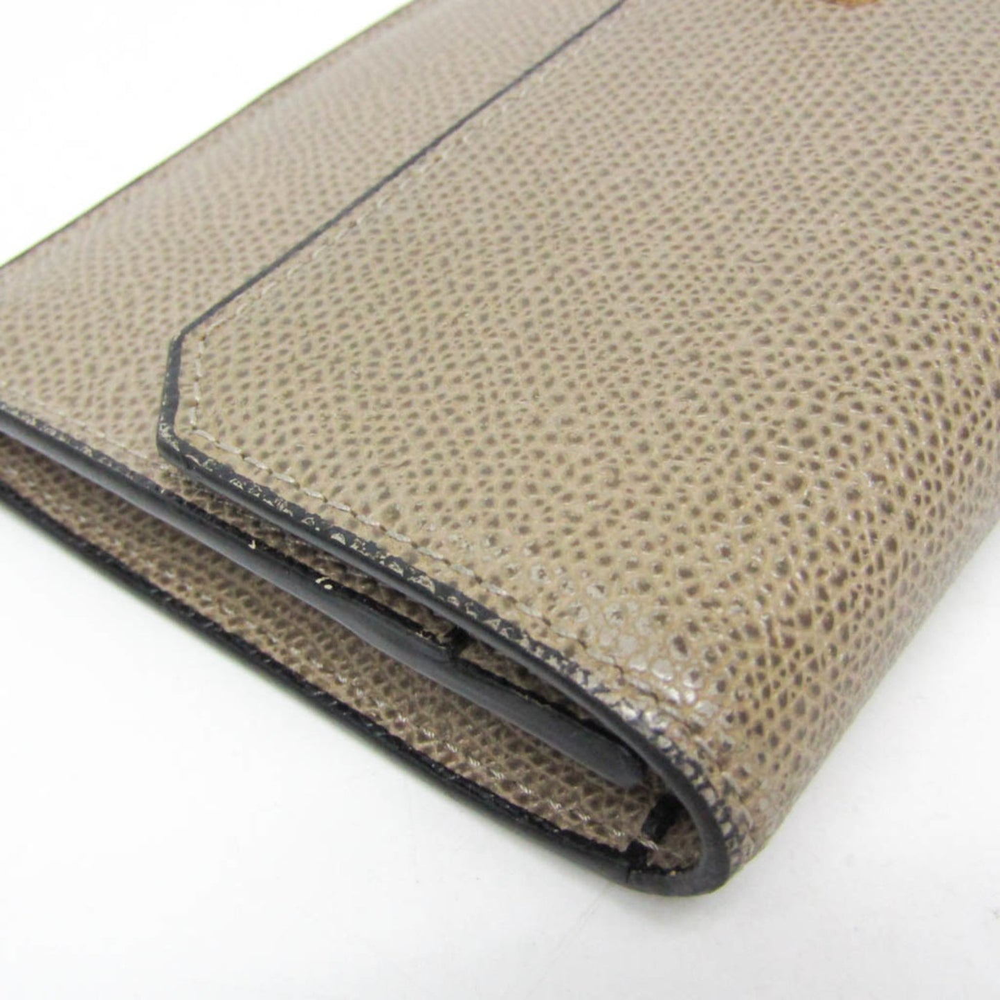 Valextra Detachable Card Case Men,Women Leather Long Wallet (bi-fold) Beige