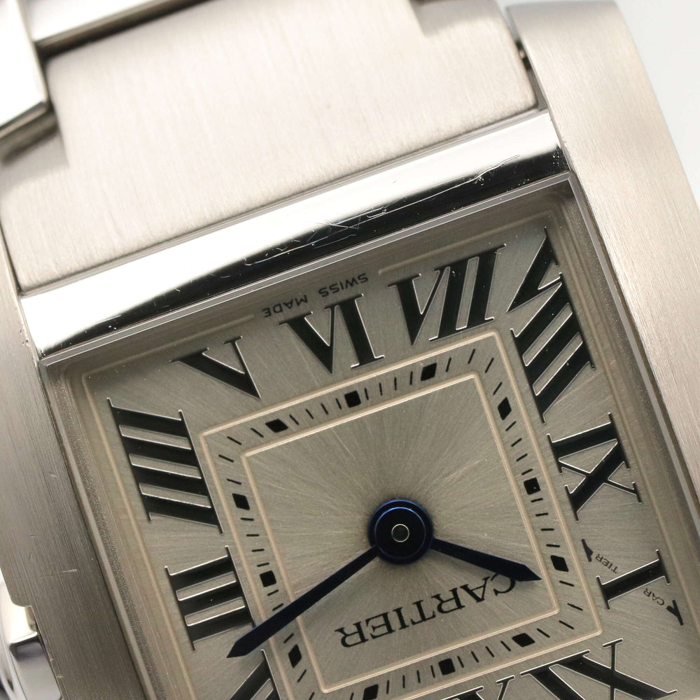 Cartier Tank Française SM Watch, Stainless Steel, Ladies, Silver Tone, WSTA0065 — Very Good