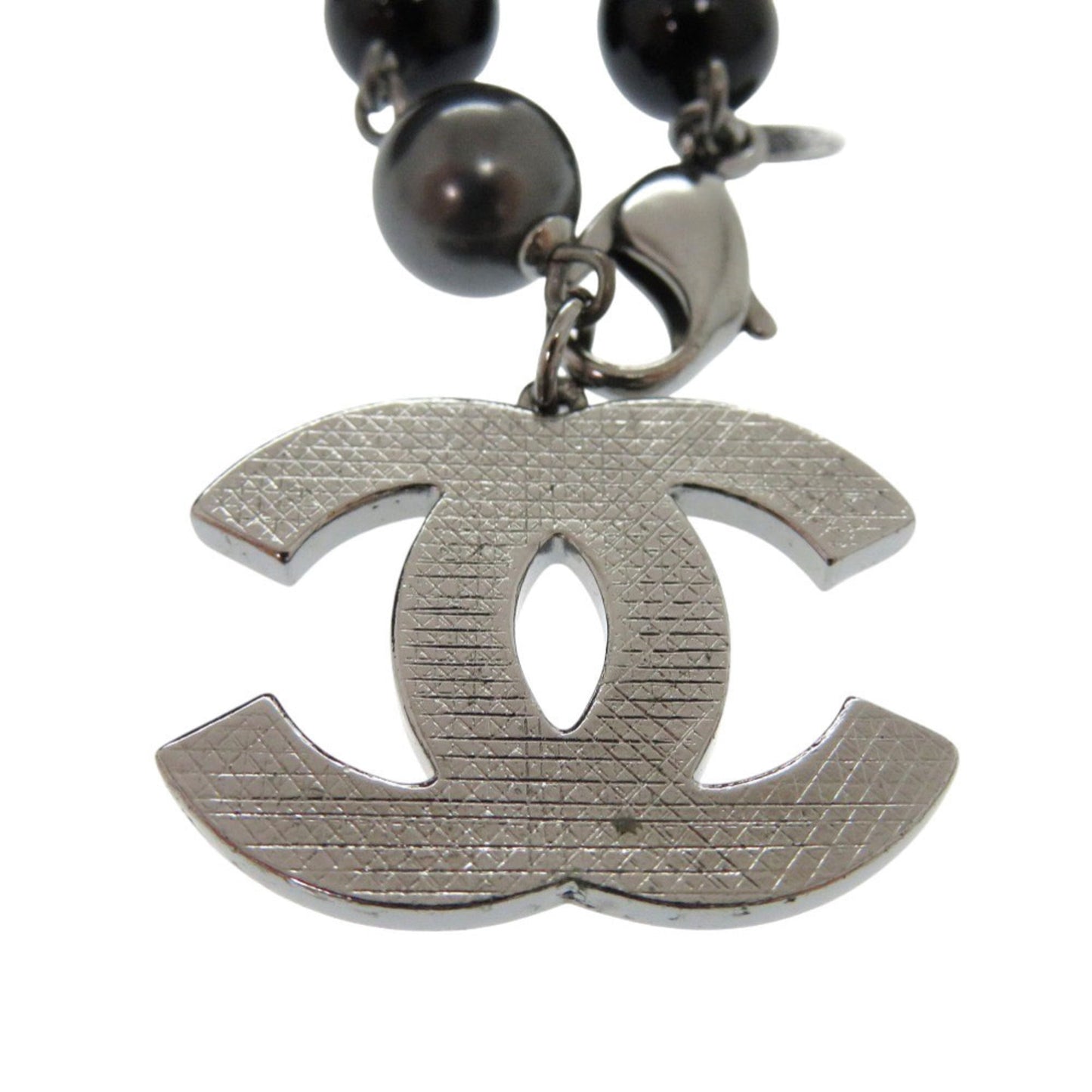 Excellent condition Chanel Coco Mark A37291 metal faux pearl silver bracelet 1103 CHANEL