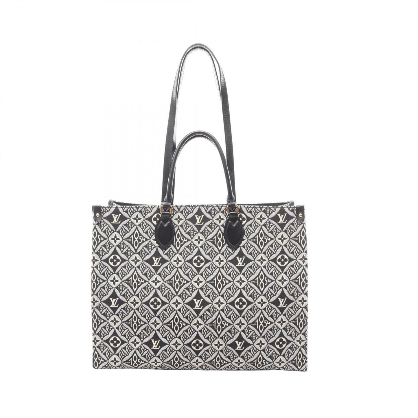 Louis Vuitton On the Go GM Since 1854 Tote Bag, Canvas and Leather with Monogram Jacquard, Women's, Gray Black, M57207
