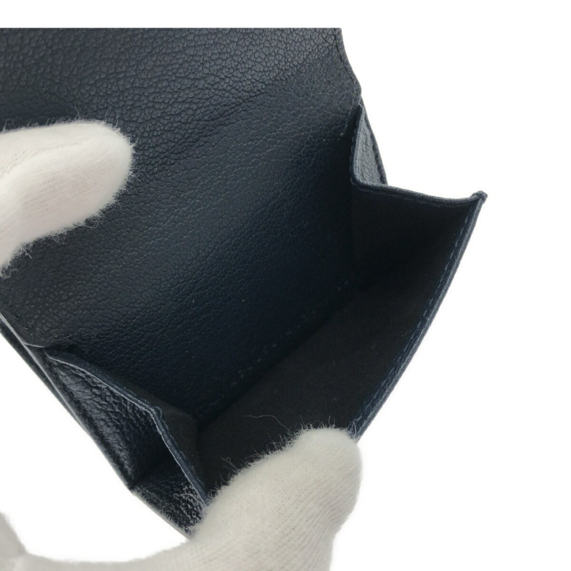 BALENCIAGA Classic Edge Mini Tri-fold Compact Wallet, 470059, Navy, Mikunigaoka Store, ITMDJ0T8O44Z RM0142T