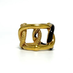 Bottega Veneta Men's Intrecciato Chain Ring — Like New