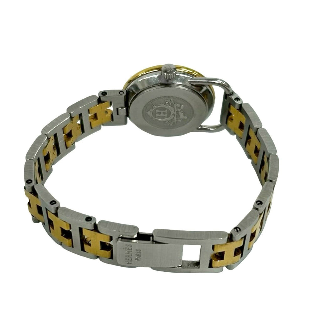 HERMES Vintage Profile GP Stainless Steel Quartz Watch Gold 32947 — Good