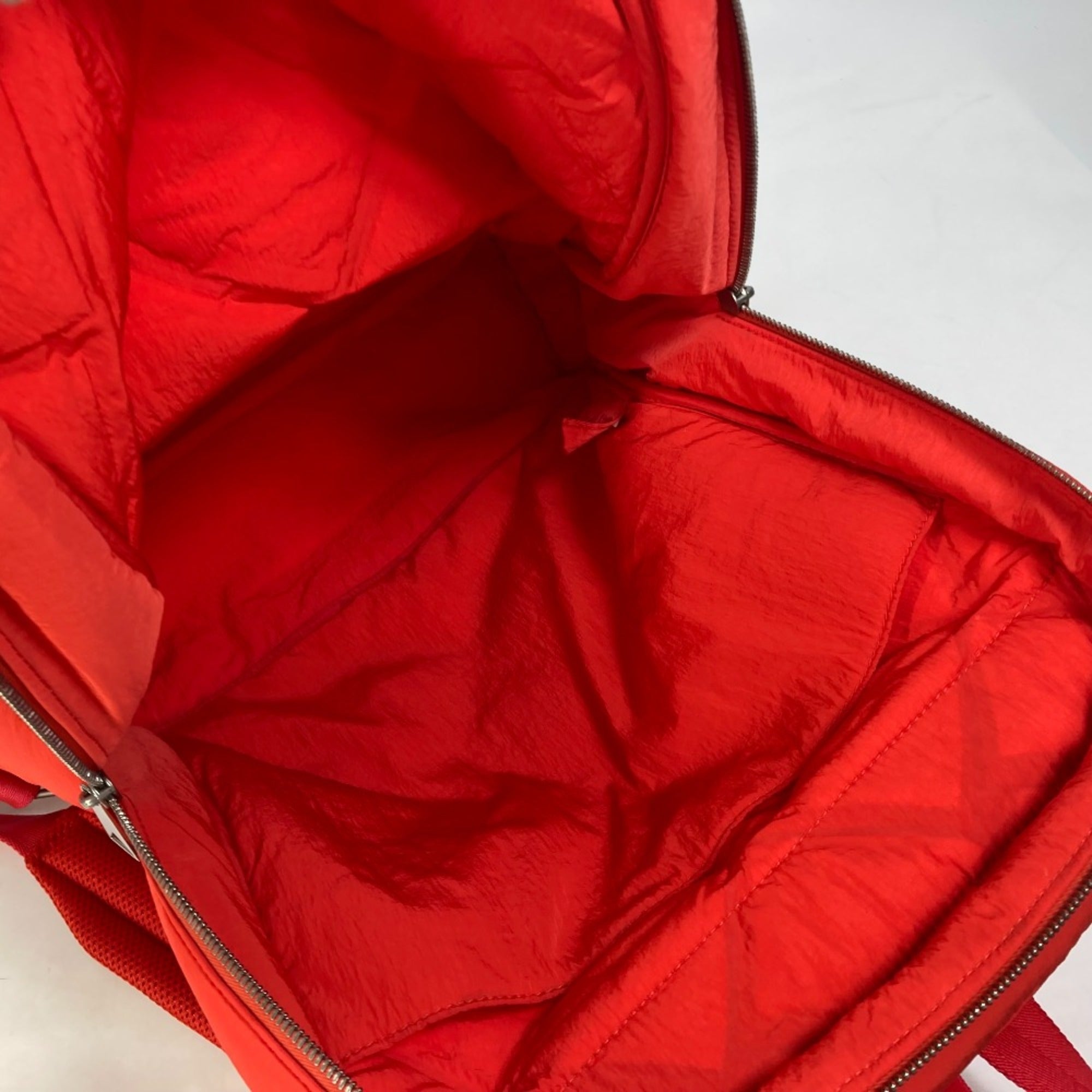BOTTEGA VENETA 652188 Maxi Intrecciato bag Backpack Tomato Red — Like New