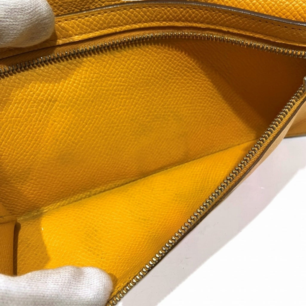 Hermes HERMES long wallet, souffle, Bearn, Epsom leather