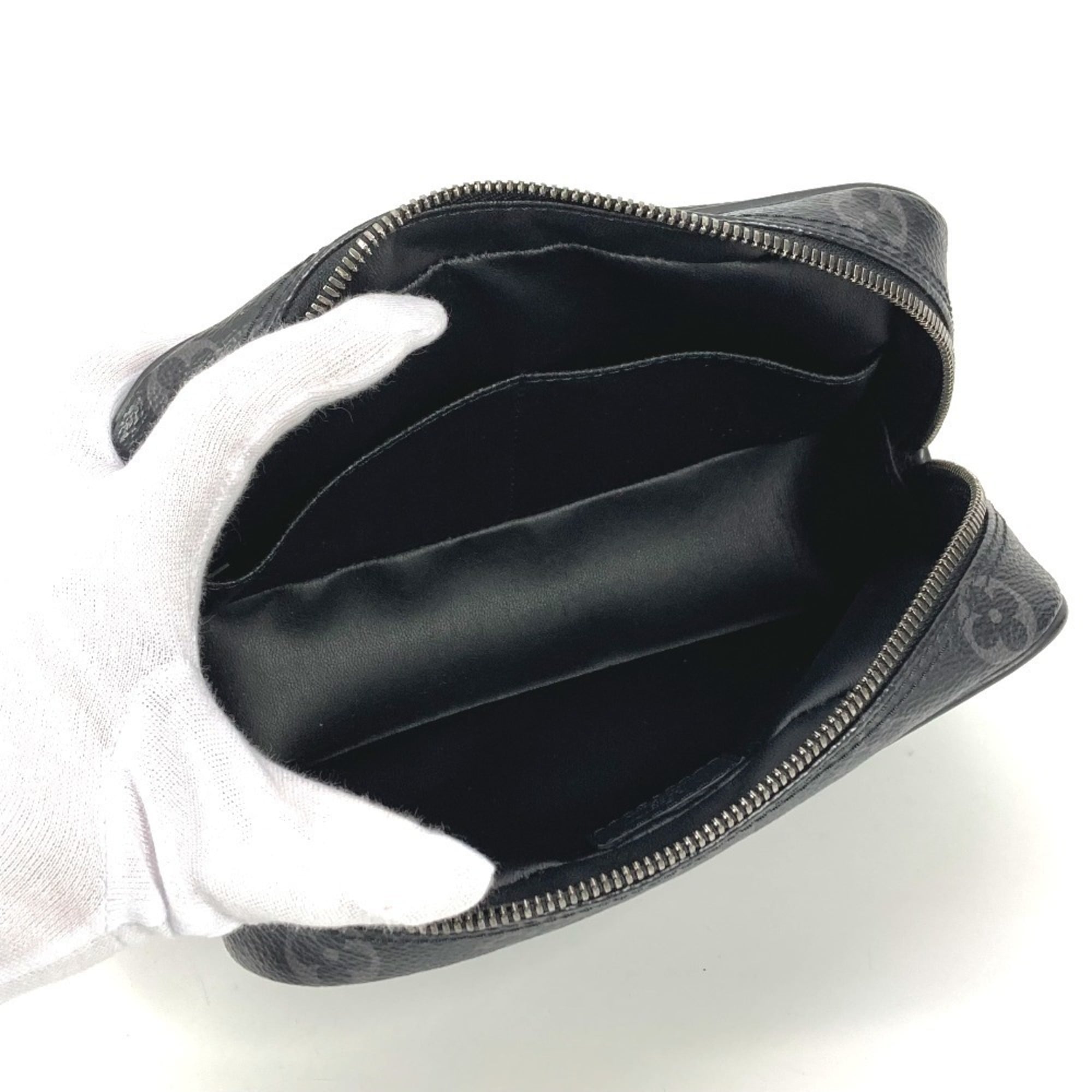 LOUIS VUITTON M43384 Monogram Eclipse True Toilette PM Second Bag Clutch Multi-Pouch Pouch Canvas Men's Women's Black — Like New