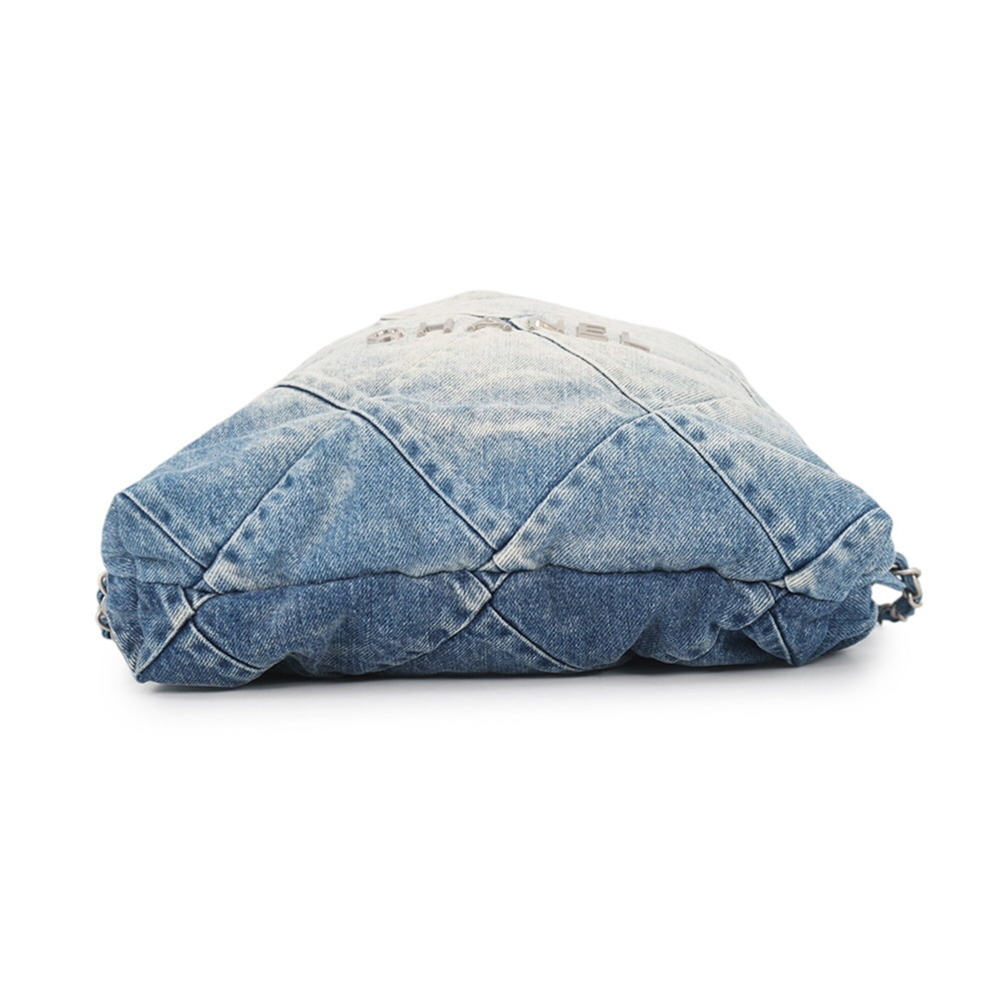 Chanel backpack, 22 Small Denim AS3859, CHANEL handbag, women's — Like New