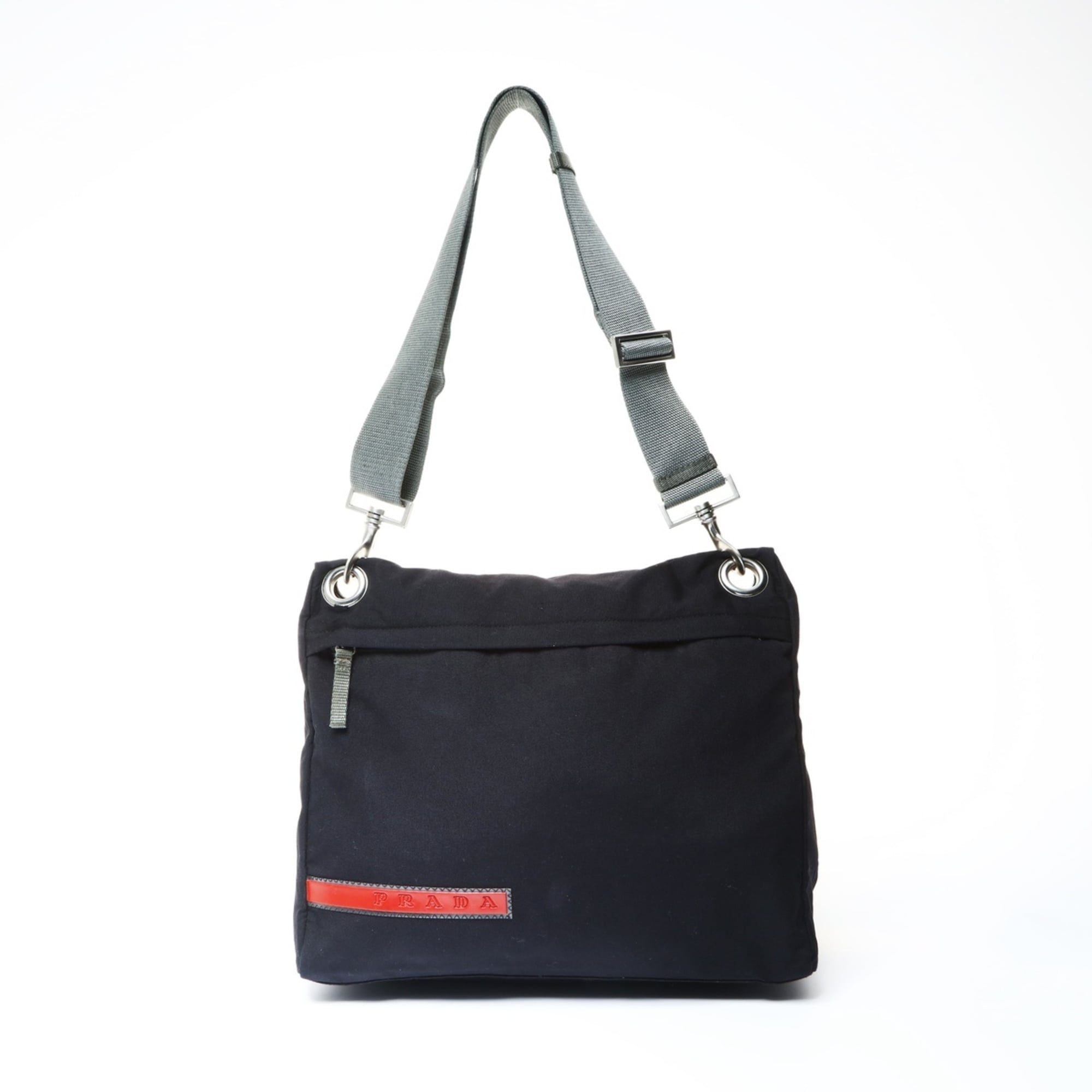 Prada Sport Canvas Shoulder Bag in Black
