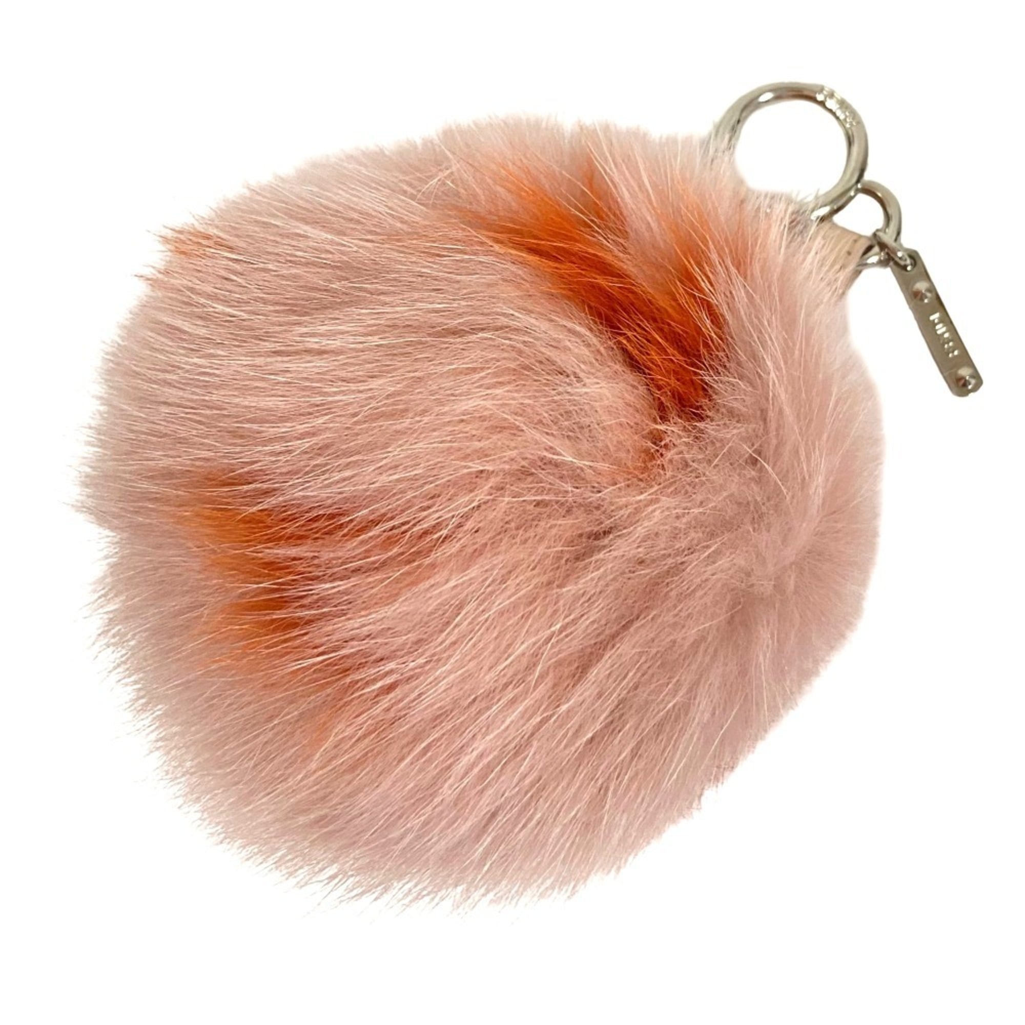 FENDI Pom-Pom Fur Charm, Pink, Women's — Like New